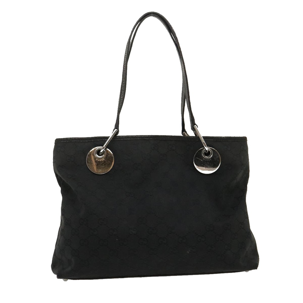 GUCCI GG Canvas Tote Bag Black Auth ac691